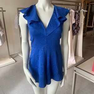 Alexis Blue Ruffle Romper